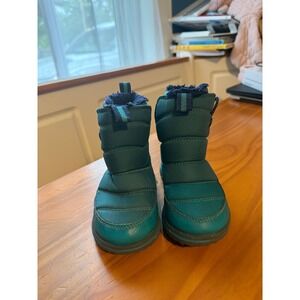 LL Bean Toddler 8 Ultralight Primaloft Winter Boots Teal Blue Snow Shoes 513074